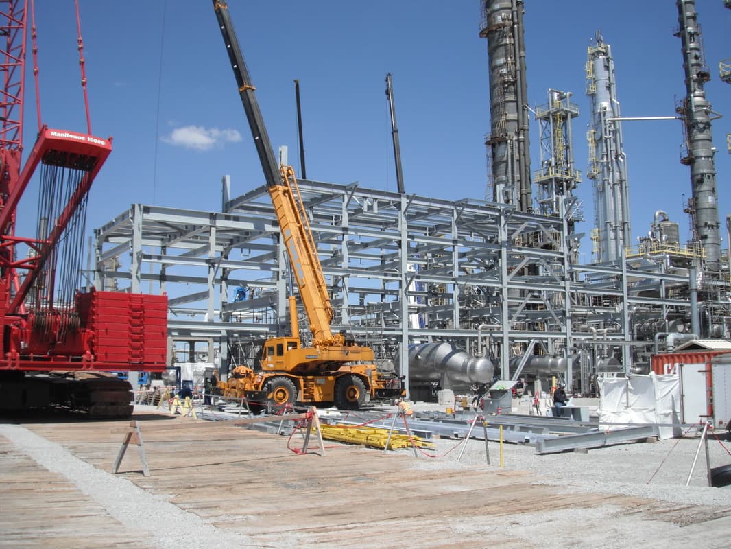 Structural steel erection, Genesis Plant 4 build, 2006